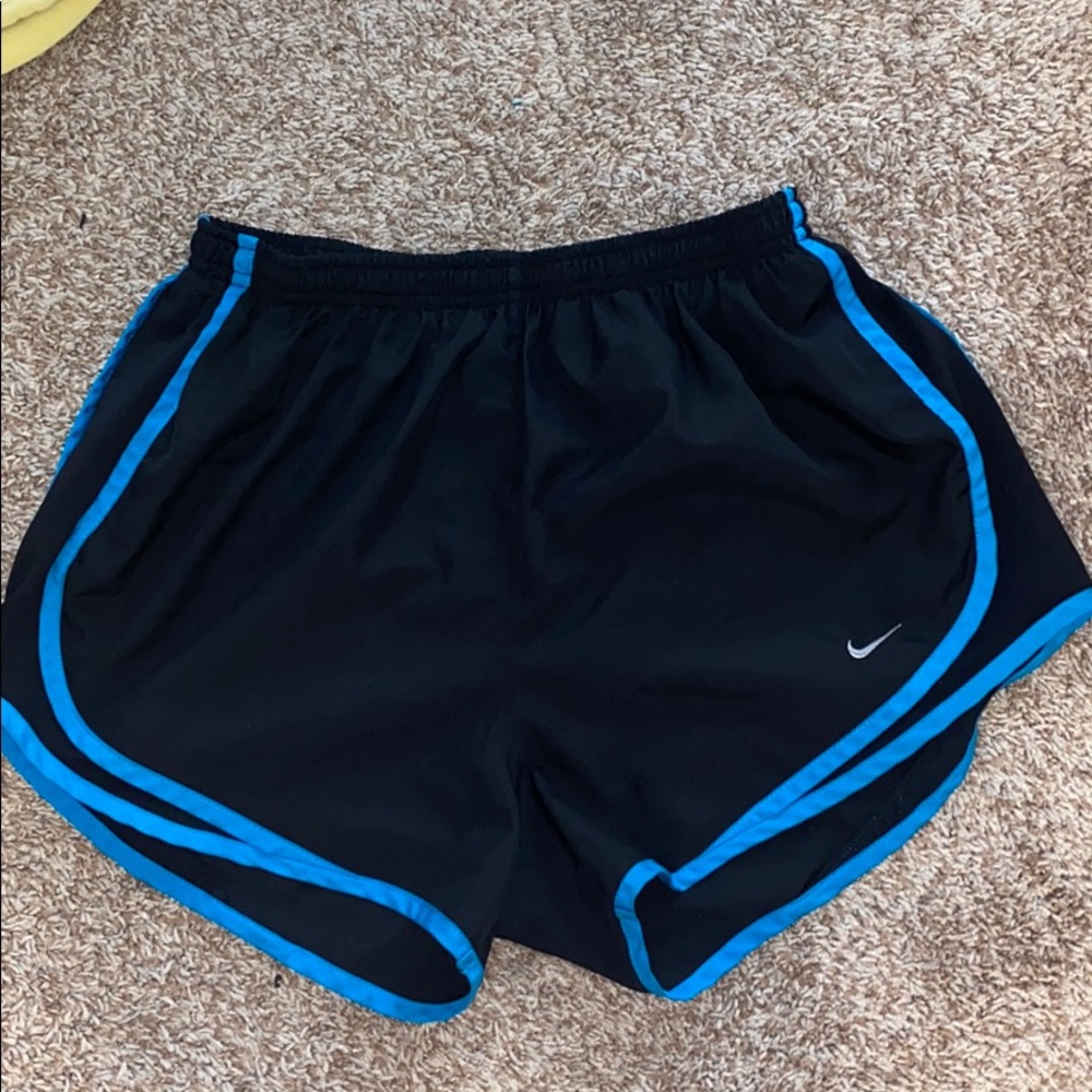 Black and blue nike shorts